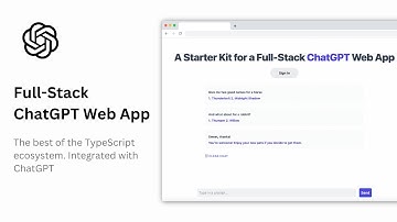 What Your Full-Stack ChatGPT App Starter Kit Gets You