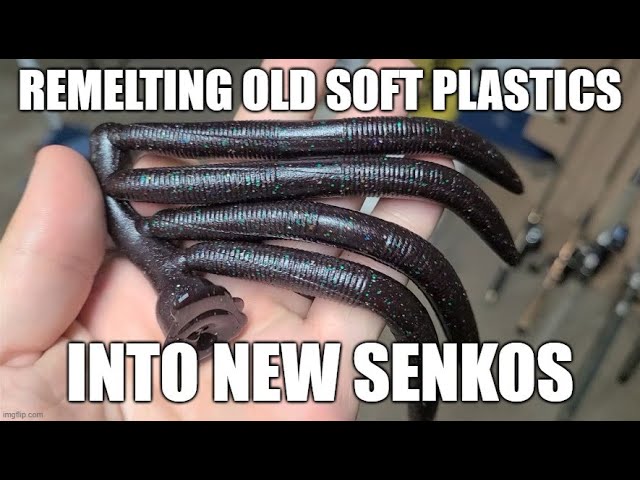 Remelting old soft plastics into new Senkos! 