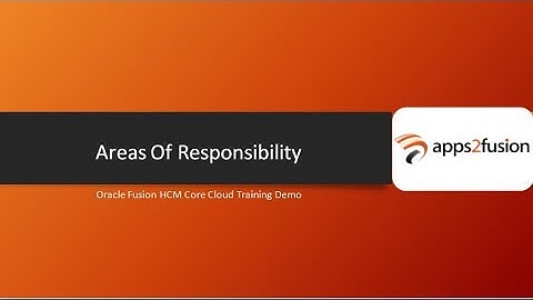 How To Create Area of Responsibility