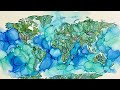 Earth Day FrameTV Art 3 Hours Relaxing Ocean Waves + 4K Botanical Earth Map | Sleep, Study, Meditate