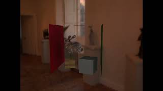 ISET3d-v4 used to simulate the Stanford Bunny in a classic room.