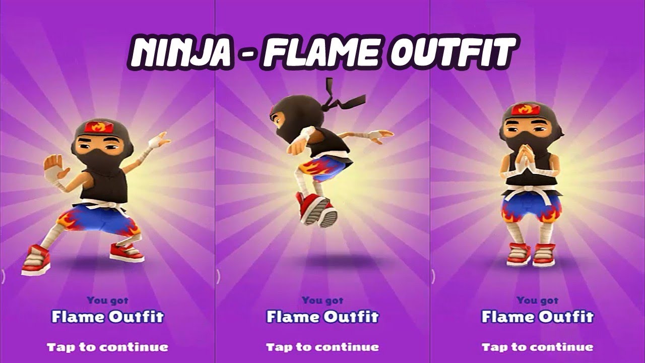 Subway Surfers historic Zurich Ninja Flame Outfit 