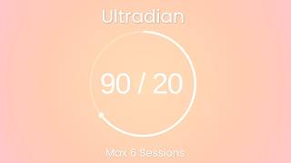 Ultradian Pomodoro 90/20 | Soft Peach Dawn Whisper 🧡 6 Sessions | #FFDAB9 #FFC8B4 #FFC0CB screenshot 5