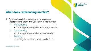Introduction to referencing