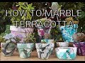 HOW TO MARBLE TERRACOTTA WITH NAIL POLISH