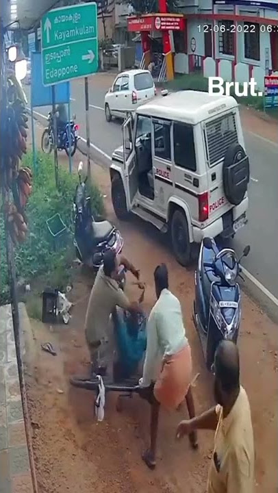 This Kerala policeman’s bravery went viral on the internet as he subdued a man wielding a machete