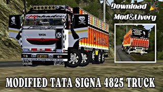 Modified Tata signa 4825 truck mod bussid Download tata signa 4825 truck skin tata Indian truck mod