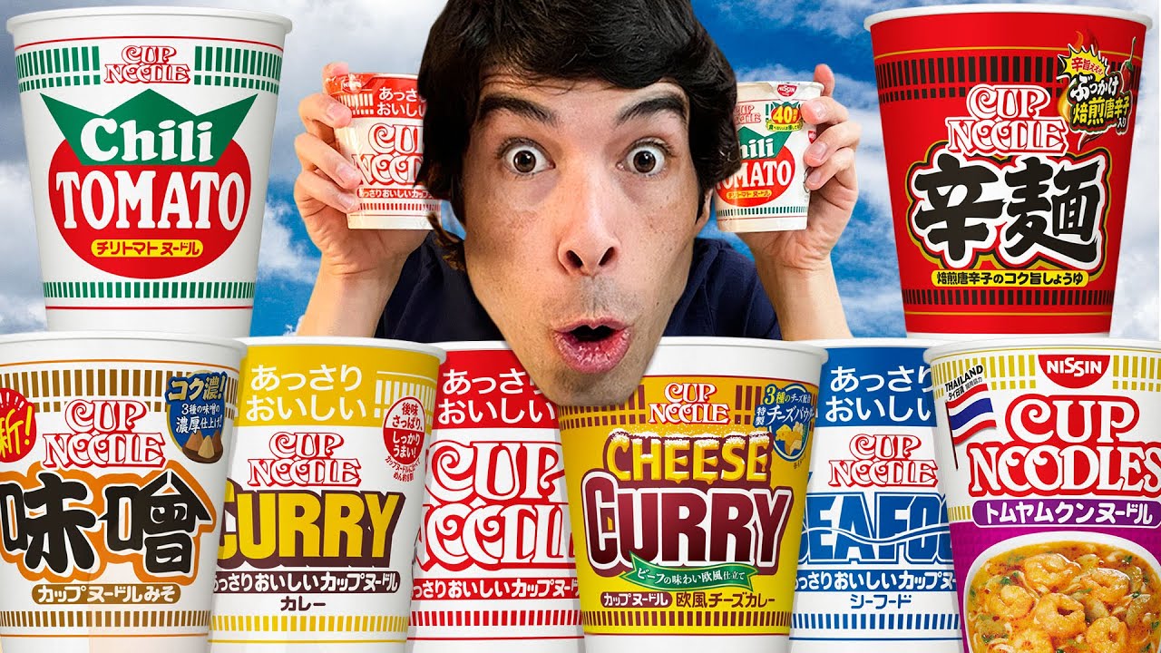 We Try EVERY FLAVOR of Cup Noodle In Japan YouTube