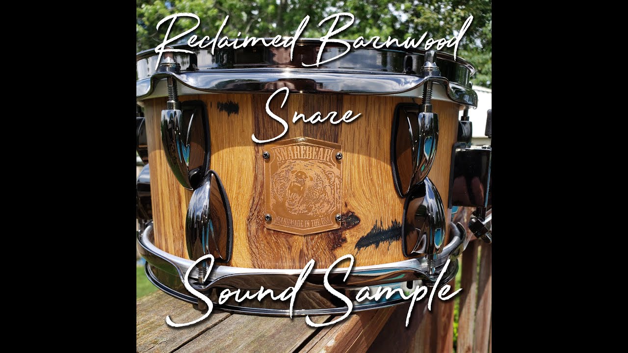 Snarebear Reclaimed Oak Barnwood Mini Snare Drum 10x5.5