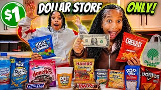 EATING ONLY DOLLAR STORE FOOD 😱 WITH RKEMPIREE ❤️
