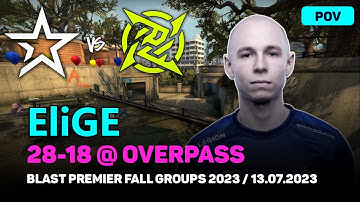 CSGO POV Complexity EliGE (28/18) vs NIP (overpass) @ BLAST Premier Fall Groups 2023 / Jul 13, 2023