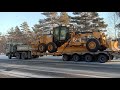 Перевозка нового грейдера Caterpillar 150 AWD