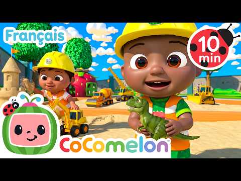 Chanson des véhicules de construction | Cocomelon | Chanson + Comptines du Monde / Vidéos Éducatives