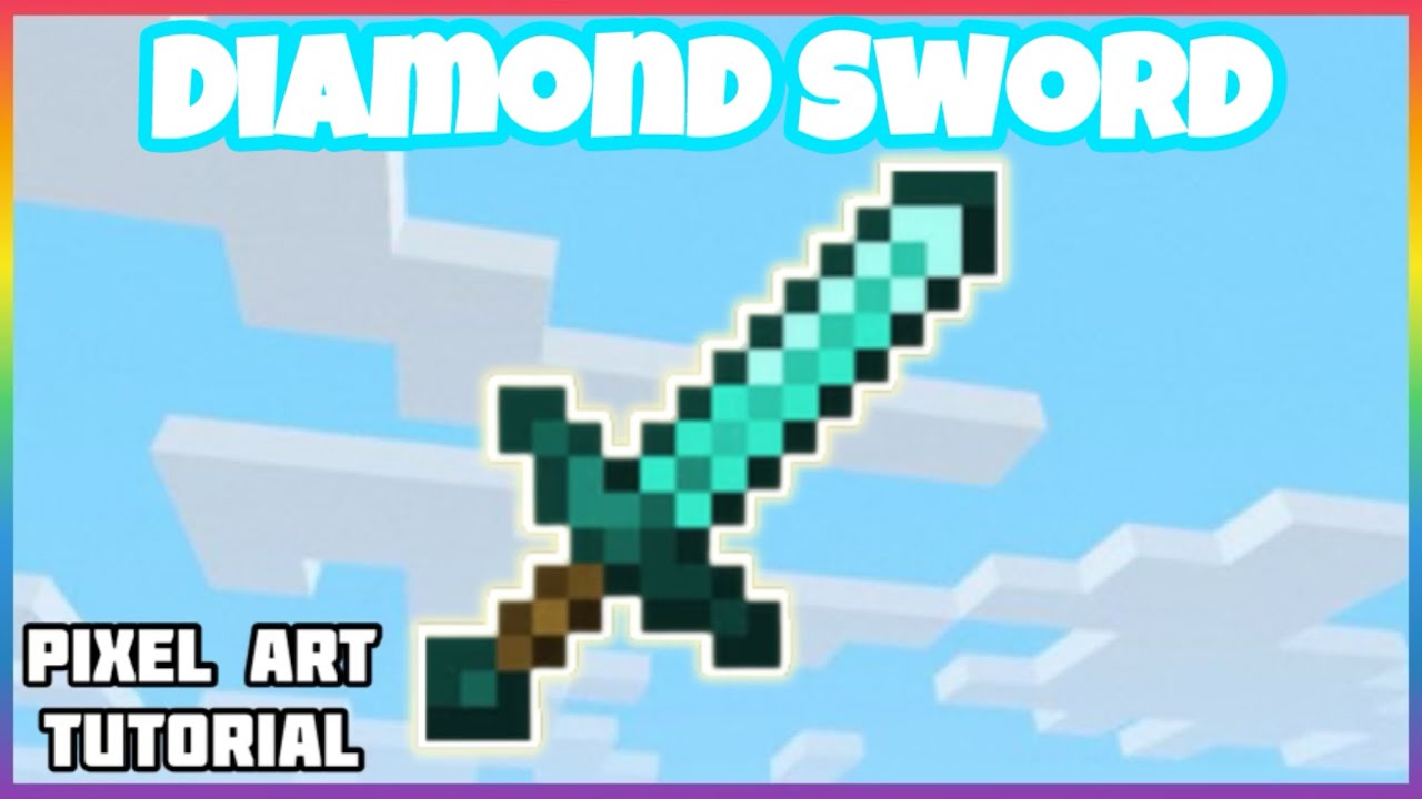 Diamond Sword Pixel Art Tutorial • Minecraft - YouTube