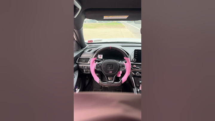Custom airbag cover with pink steering wheel