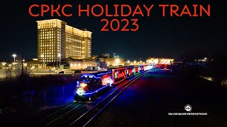 CPKC Holiday Train 2023 passing through Detroit