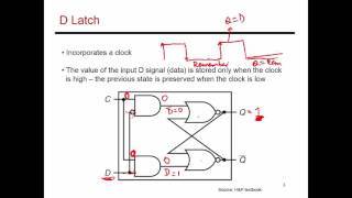 Video 41: D Latch and Flip-Flop, CS\/ECE 3810 Computer Organization