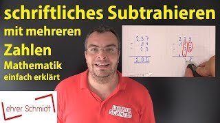 Written subtraction with multiple numbers - Mathematics - simply explained | Lehrerschmidt screenshot 3
