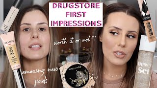 TRYING NEW DRUGSTORE MAKEUP | FULL FACE (ALMOST) OF FIRST IMPRESSIONS!