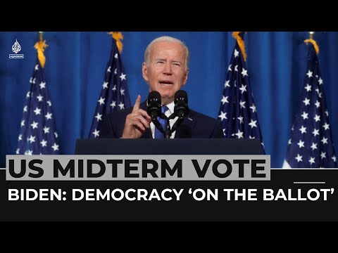 Democracy ‘on the ballot’ as US midterms loom: Biden