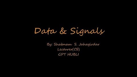 Data & Signals