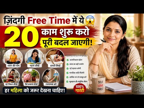ज़िंदगी Free Time में ये😱 20 काम शुरू करो पूरी बदल जाएगी! | Women Motivation Hindi #viral