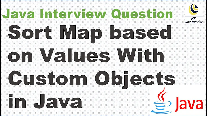 Sort Map based on Values With  Custom Objects in Java || Sort map based on Values