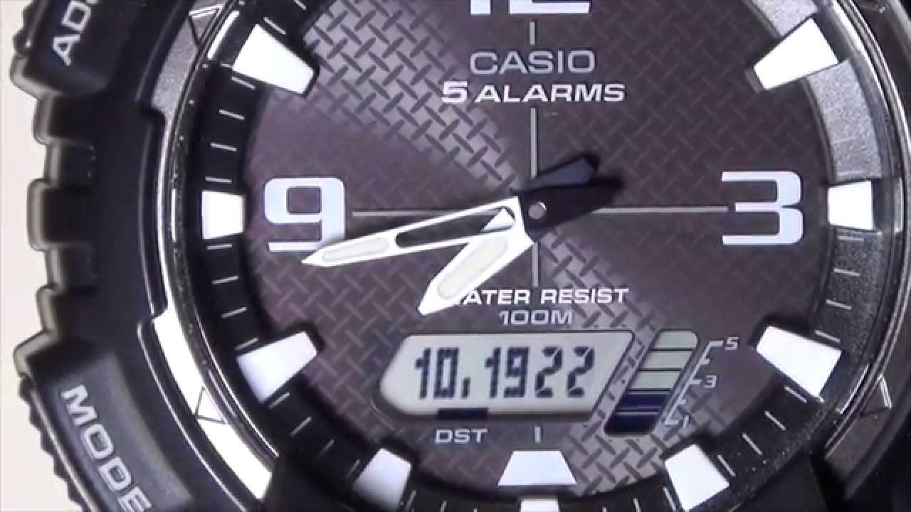 casio s810w set time