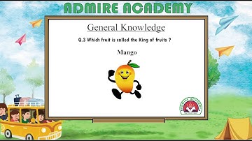 PlayGroup - General Knowledge | Admire Academy