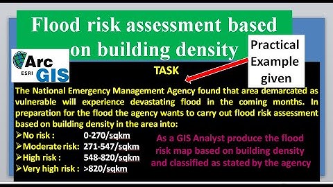 Flood risk assessment based on building density in ArcGIS