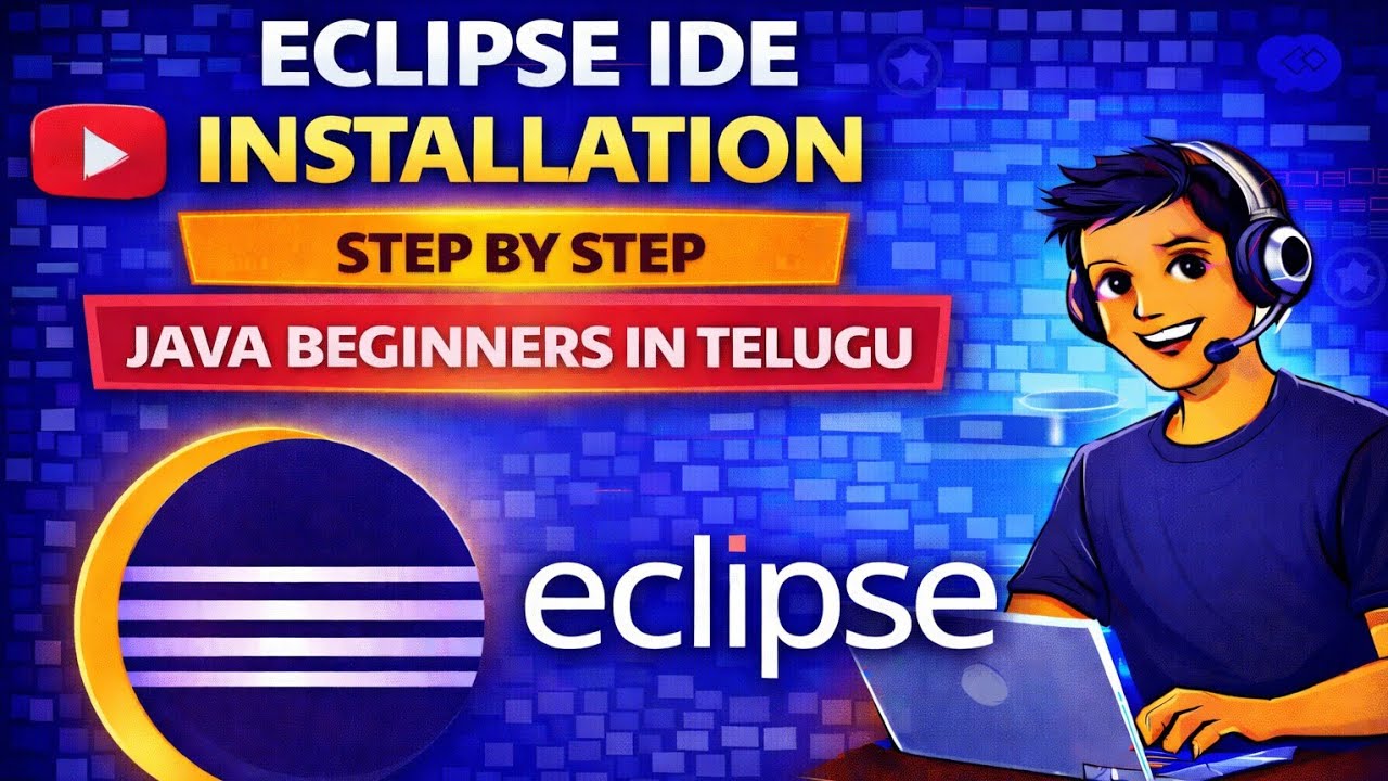 Eclipse IDE Installation Step by Step | Java Beginners in Telugu - YouTube