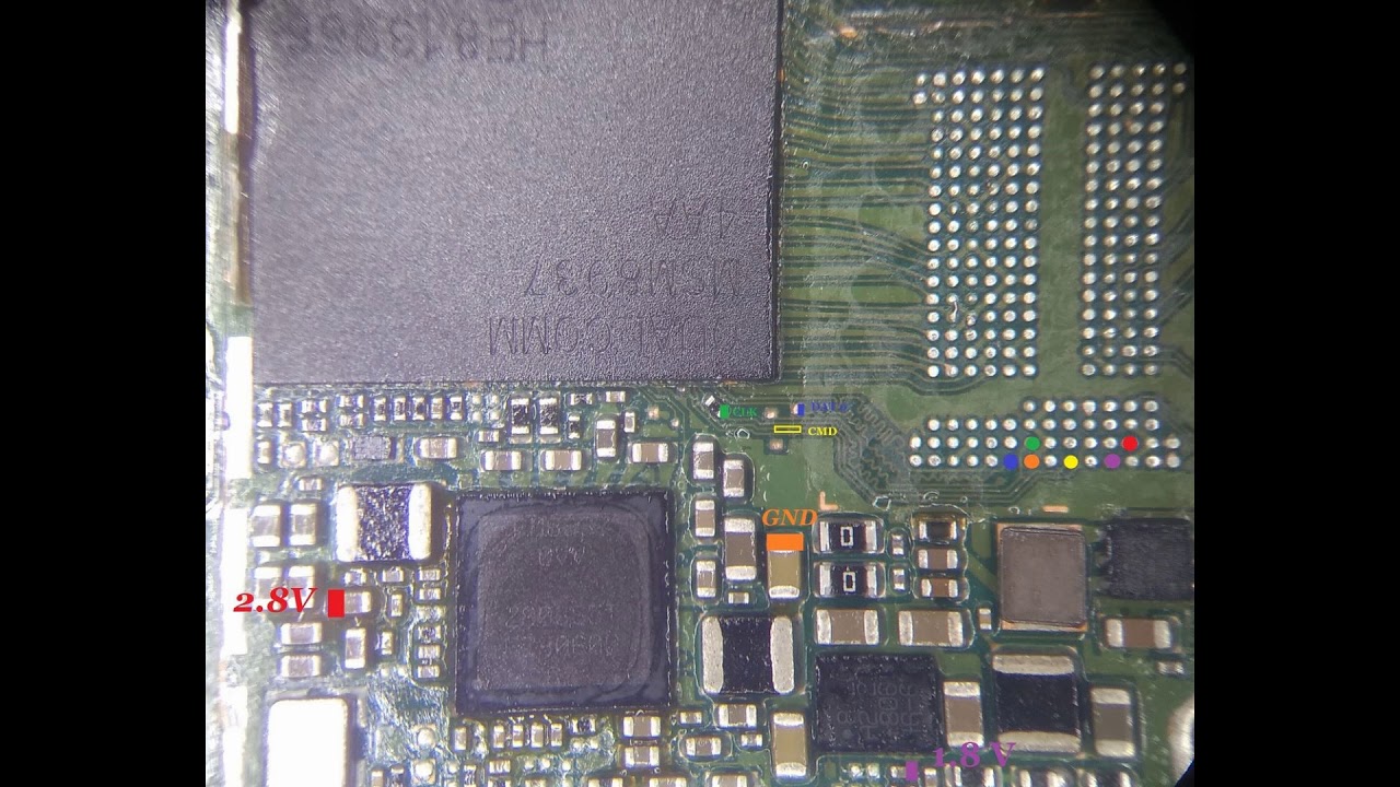 Honor 7A EMMC ISP PINOUT