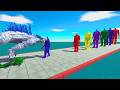 All New Kaiju Monsters vs 10 Levels of Rainbow Colossal Titan - Ultimate ARBS Size Comparison