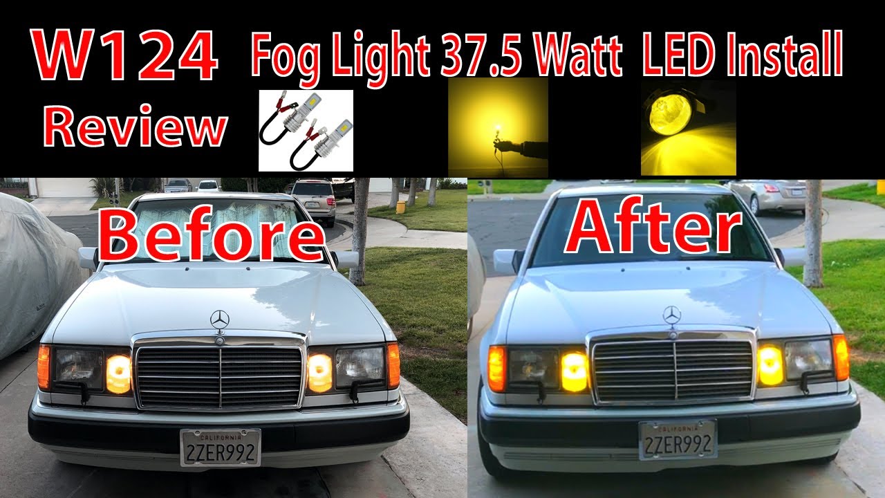 W124 Fog Light LED Install Review YouTube