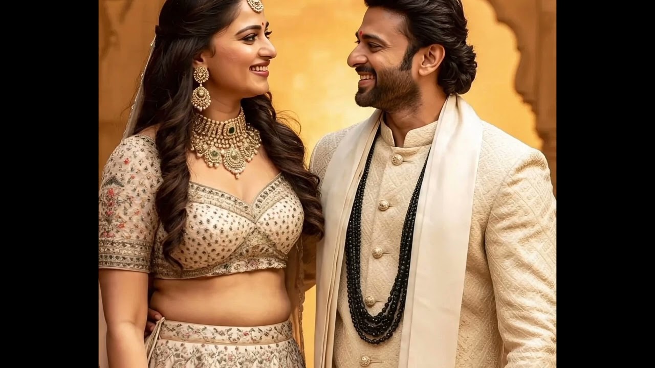 Prabhas and Anushka shetty/Timeless Grace in Off-White & Black🤍🖤🤍🖤🤍🖤