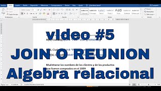5-Álgebra Relacional Db Join O Reunión