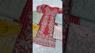 Manufacturer of designer party wear suit with embroidery and moti work. WHOLESALE +91 9879600646