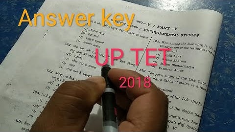 Up TET 2018 environmental studies answer key