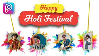 Holi photo editing picsart 2021 | Special poster collage editing for Holi festival | Keep Editing screenshot 5