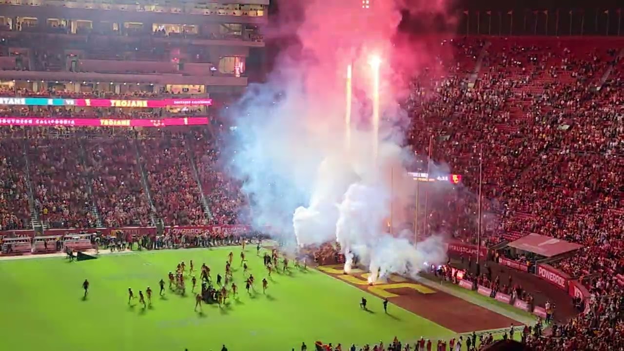 Sept 20, 2025, USC Team Entrance show - YouTube
