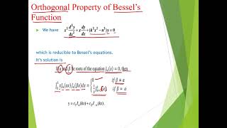 Generating function and Orthogonality of  Bessel’s functions