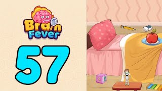 Brain Fever Puzzle Game Level 57 Help The Tiny Girl Get up onto The Bed