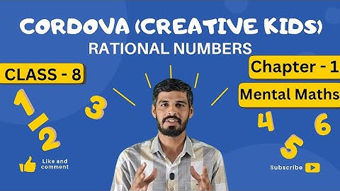 Class 8 Cordova(Creative Kids) Chapter - 1(Rational Numbers) Mental Mathematics Extra Questions