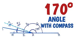 How to construct 170 degree angle with compass.....