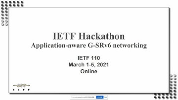 SRv6 Compression: Application-aware G-SRv6 Networking. IETF 110 Hackathon Presentation, Interop test