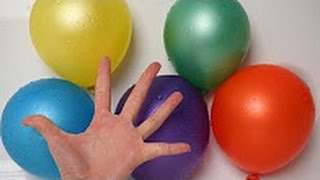 Colors Wet Balloons Compilation   15 Minutes Learn colours Balloon   TOP Finger Family Kids