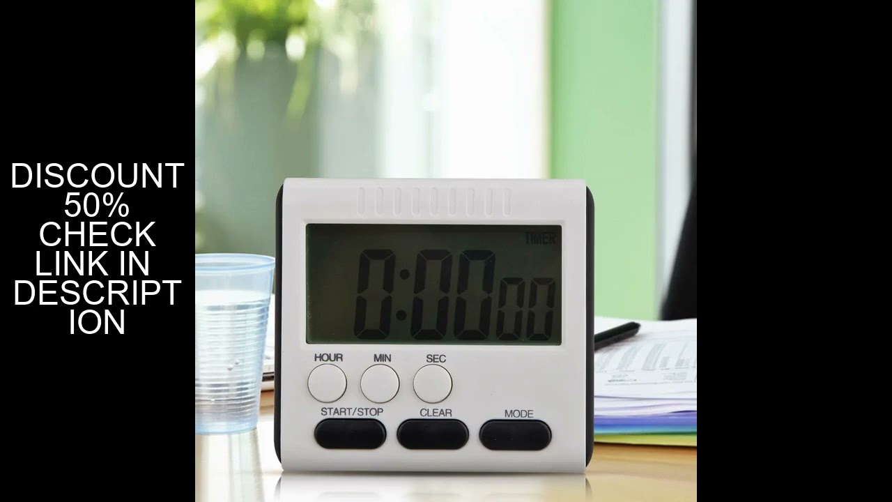 Multifunction Kitchen Electronic Clock 24 Hour Kitchen Cooking Timer LCD Digital Display Practical C