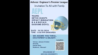 LIVE | ADIVASI ENGINEER'S PREMIER LEAGUE 2024| JAMSON CRICKET GROUND