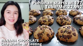 EASY Banana Chocolate Chip Muffin | w/ Costing