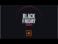 How to design Glowing and shadow text effect using Adobe Illustrator tutorial (Black Friday poster)